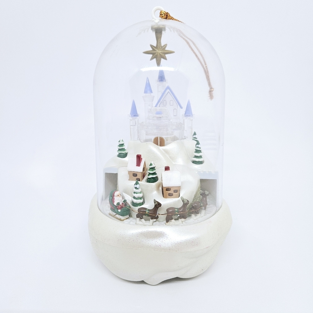 Avon - Santa's Magical Castle With Lights Motion & Music Christmas Ornament 1997